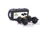 Bodybuilding Hantel 15 kg, Gewichtstraining, Gusseisen