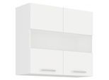 EKO White Glashängeschrank 80 Weiss matt Küchenzeile Küchenblock Einbauküche