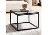 Couchtisch FineBuy Sofatisch Glas 58x58 cm Wohnzimmertisch Tisch Quadratisch