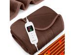 KESSER® Heizdecke aus Plüsch TÜV SÜD GS geprüft elektrische Wärmedecke mit Timer Abschaltautomatik Kuscheldecke 9 Temperaturstufen waschbar bis 40°C Digitalanzeige