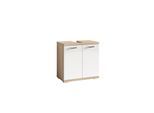 byLIVING Waschbeckenunterschrank NEBRASKA, Breite 60 cm, Artisan Eiche/weiß