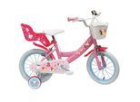 Disney Princess Kinderfahrrad 14 Zoll Fahrrad für Körpergröße 100 - 115 cm oder ab 3,5 Jahre mit Puppensitz und Korb