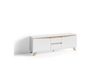 byLIVING TV-Board VALENTIN, Breite 160 cm, weiß/Artisan Eiche (Eiche-Optik)