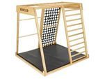 Kidwood Klettergerüst , Schwarz, Birkefarben , Holz , Birke , massiv , 115x110x113 cm , Spielzeug, Holzspielzeug