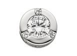 Kettenanhänger JOBO "Anhänger mit 4 Zirkonia", silber (silber 925), Schmuckanhänger, Damen, Silber 925 (Sterlingsilber), Kettenanhänger, 925 Silber