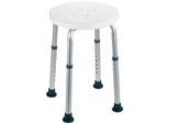 Duschhocker WENKO "Secura", weiß, B:45,5cm T:45,5cm, Duschhocker, Duschhocker, höhenverstellbar