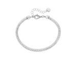 Armband SMART JEWEL "effektvolle Schlauchkette, Silber 925", silber, Armbänder, Damen, 19cm, Silber 925 (Sterlingsilber), Armband