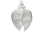 Puzzleanhänger JOBO "Partneranhänger Ich Liebe Dich", silber (silber 925), Schmuckanhänger, Damen, Silber 925 (Sterlingsilber), 925 Silber