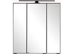 Spiegelschrank WELLTIME "Lana", grau (graphit), B:60cm H:64cm T:20cm, Holzwerkstoff, Schränke, Spiegelschrank, Badmöbel, 60 cm breit