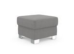 Hocker DOMO COLLECTION "Anzio", grau, B:59cm H:43cm T:59cm, Hocker, Hocker, wahlweise mit Federkern