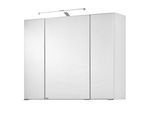 Spiegelschrank WELLTIME "Siena", weiß, B:80cm H:65cm T:20cm, Holzwerkstoff, Schränke, Spiegelschrank, Breite 80 cm, mit sparsamer LED-Beleuchtung