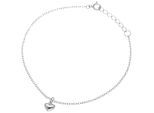 Armband SMART JEWEL "mit Herz Anhänger, Silber 925", silber, Armbänder, Damen, 19cm, Silber 925 (Sterlingsilber), Armband