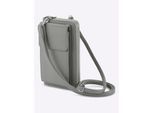 Handytasche HEINE, Damen, Gr. B/H/T: 10,5cm x 18,5cm x 3cm, grau (hellgrau), Polyurethan, unifarben, Taschen