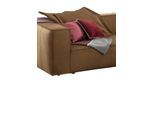 Sofakissen W.SCHILLIG "around-the-block", braun (fango z69), B:68cm H:68cm, Longlife Xtra-Leder Z69: Das feinnarbige, gedeckte Softleder Z69 besticht durch seine außergewöhnliche Weichheit im trendigen »Vintage-Look«, Hautstärke 0, 9 - 1, 1 mm;Longlife fabric Flachgewebe T88 (100% Polyester), Polsterauflagen, Sofakissen, Dekokissen mit Flatterbiese