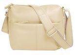 Umhängetasche SAMANTHA LOOK, Mädchen, Gr. B/H/T: 26cm x 24cm x 5cm onesize, beige, Leder, unifarben, Taschen Umhängetasche, echt Leder, Made in Italy