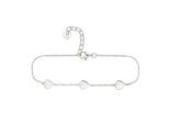 Armband CAÏ, weiß, Armbänder, Damen, 16+3cm, Silber 925 (Sterlingsilber), glänzend, Armband