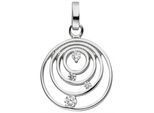 Kettenanhänger JOBO "Anhänger mit 4 Zirkonia", silber (silber 925, weiß), Schmuckanhänger, Damen, Silber 925 (Sterlingsilber), Kettenanhänger, 925 Silber