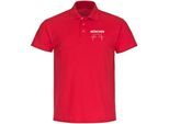 multifanshop Poloshirt - München rot - Herzschlag - Druck weiß - Polo