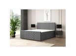 M-Punkt GmbH Boxspringbett GENF Fußteil mit Bettkasten 180 x 200 cm Anthrazit - versch. Ausführungen