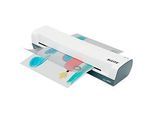 Leitz Laminiergerät iLAM Home A3 EU, bis A3, für Folien mit Stärke 75-125 µm, 300 mm/min, inkl. Folien-Starterkit, weiss-grau