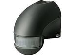 Brennenstuhl Infrarot-Bewegungsmelder PIR 180, Innen-/Aussenbereich, 180° Erfassungswinkel, 12 m Reichweite, IP44, 230 V, einstellbare Einschaltdauer, B 65 x H 90 mm, anthrazit