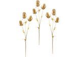 I.GE.A. Kunstblume »Banksia«, Kunstzweig, 3er Set