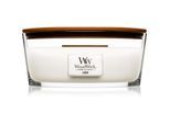 Woodwick Linen geurkaars met een houten lont (hearthwick) 453.6 g