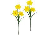 Kunstblume I.GE.A. "Narzissen", gelb, B:20cm H:73cm L:14cm, Polyester, Kunstpflanzen, Kunstblume