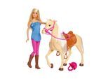 Barbie Spielfigur »Pferd mit Puppe«, (Set)