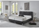 Boxbett "Nara", grau (anthrazit), L:210cm, WESTFALIA SCHLAFKOMFORT, Komplettbetten, aus Fellimitat, wahlweise in H2, H3 & H4 erhältlich