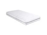 Mid.you Taschenfederkernmatratze , Weiß , Textil , H3 , Füllung: Polyester , 140x200 cm , Oeko-Tex® Standard 100 , Bezug abnehmbar/waschbar, Ober- und Unterseite versteppt, atmungsaktiv, schadstoffgeprüft, Wendematratze, Bezug rundum abnehmbar, orthopädische Matratze , Schlafzimmer, Matratzen
