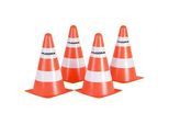 4 HUDORA® Spielzeug-Pylone orange, weiß 22,5 cm