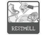 SafetyMarking® Hinweisschild "Mülltrennung Restmüll" quadrat 10,0 x 10,0 cm