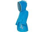 Xxxl Kinderbademantel , Blau , Textil , Dinosaurier , Gr. 86/92 , Oeko-Tex® Standard 100, Handmade in Europe , Heimtextilien, Badtextilien, Bademäntel, Bademäntel Kinder