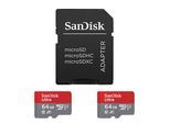 2 SanDisk Speicherkarten microSDXC Ultra 64 GB