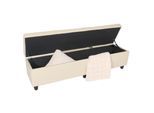 Sitzbank mit Aufbewahrung Arezzo XXL, Leder ~ creme