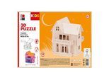 Marabu KiDS Traumhaus 3D-Puzzle, 33 (bemalbar) Teile