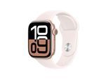 Apple Watch Series 10 GPS + Cellular 42mm - Rose Gold Aluminium Case with Light Blush Sport Band - M/L