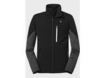 Fleecejacke SCHÖFFEL "Fleece Jacket Lodron M", Damen, Gr. 46, schwarz (9990, schwarz), Oberstoff : 94% Polyester 6% Elasthan, regular fit, hoch geschlossener Ausschnitt, Jacken Fleecejacke