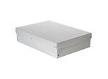 Archivbox Falken PureBox PRO A3, für bis zu 1250 Blatt, DIN ISO 16245-A, mit Beschriftungsfeld, L 440 x B 320 x Füllhöhe 100 mm, FSC®-Pappe, weiss