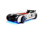 Autobett Kinderbett "Roadster Police" LED Sound Sportsitze Lattenrost Spoiler 90x190 cm