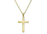 Kette mit Anhänger "Gold 333 mit Motiv Kreuz", gelb, FASCINATION BY ELLEN K., Halsketten, Damen, 45/42cm, Gold, L: 45 B: 19mm, glänzend, B:19mm