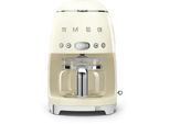Smeg Filterkaffeemaschine , Creme , Glas , 1,25 l,1400 ml , 24.5x36.1x25.6 cm , Warmhalteplatte, Tropf-Stopp-Funktion, Entkalkungsanzeige, rutschfester Stand, Produktvorauswahl , Küchengeräte, Kaffeemaschinen & Milchschäumer