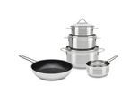 Homeware Profession. Kochtopfset , Schwarz, Edelstahlfarben , Metall, Kunststoff , 5-teilig , 16 cm,20 cm,16 cm , 4 l,2,5 l,1 l,1 l , Lfgb , backofengeeignet,backofengeeignet , Kochgeschirr, Töpfe, Topfsets