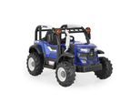 Moni Kinder-Elektro Traktor Harvest Fernbedienung, Hupe, Lichter, Musik, MP3 blau