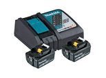 makita Werkzeugakkus mit Schnellladegerät Power Source Kit Lithium-Ionen 2x 5,0 Ah