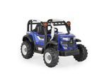 Moni Kinder-Elektro Traktor Harvest Fernbedienung, Hupe, Lichter, Musik, MP3 blau