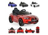 Moni Kinder Elektroauto BMW M4 Fernbedienung EVA-Reifen 2 Motoren Musikfunktion rot