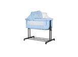 Chipolino Beistellbett 2 in 1 Zen Laufstall Moskitonetz Matratze Räder Bremse blau