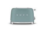 Smeg Toaster , Grün , Metall , 32.5x20x19.5 cm , Krümelschublade, Auftaufunktion, Aufwärmfunktion, automatischer Auswurf nach Röstende, Bagel-Funktion , Küchengeräte, Toaster
